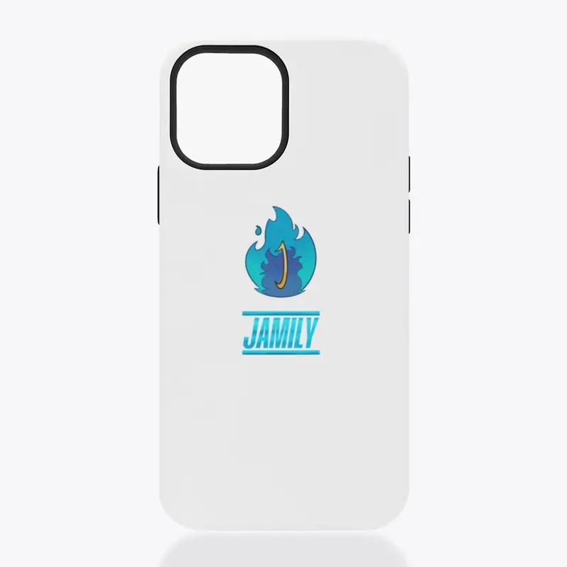 Aqua-White iPhone Jamily Case