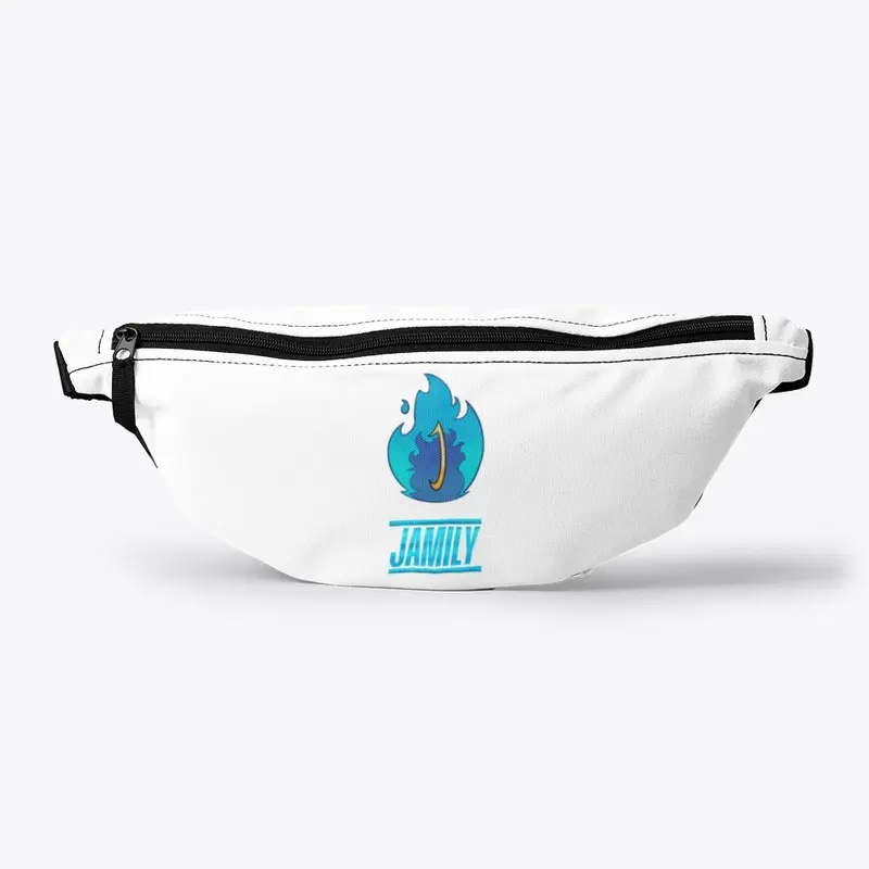 Aqua-White Jamily Fanny Pack